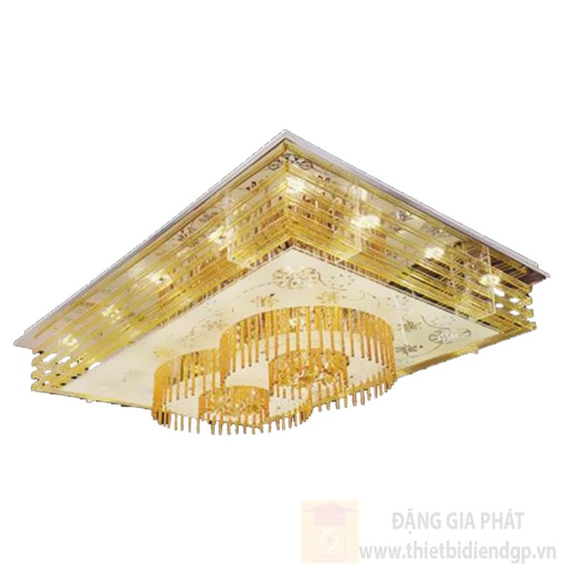 Đèn ốp trần Led vuông 950*720, E27*19 lamp, remote, mp3